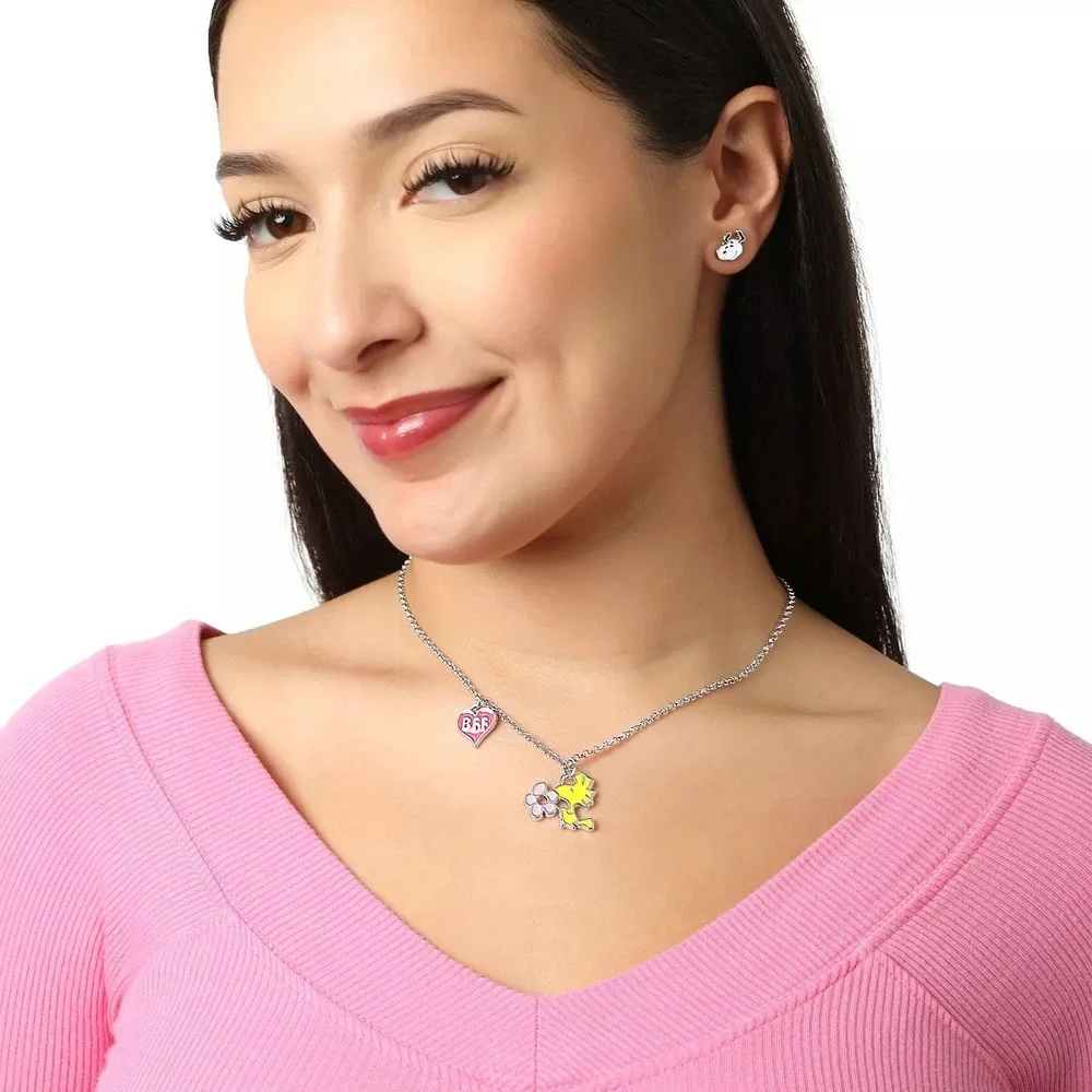 Peanuts Snoopy Woodstock BFF Friendship Necklace Bracelet Jewelry Lot New